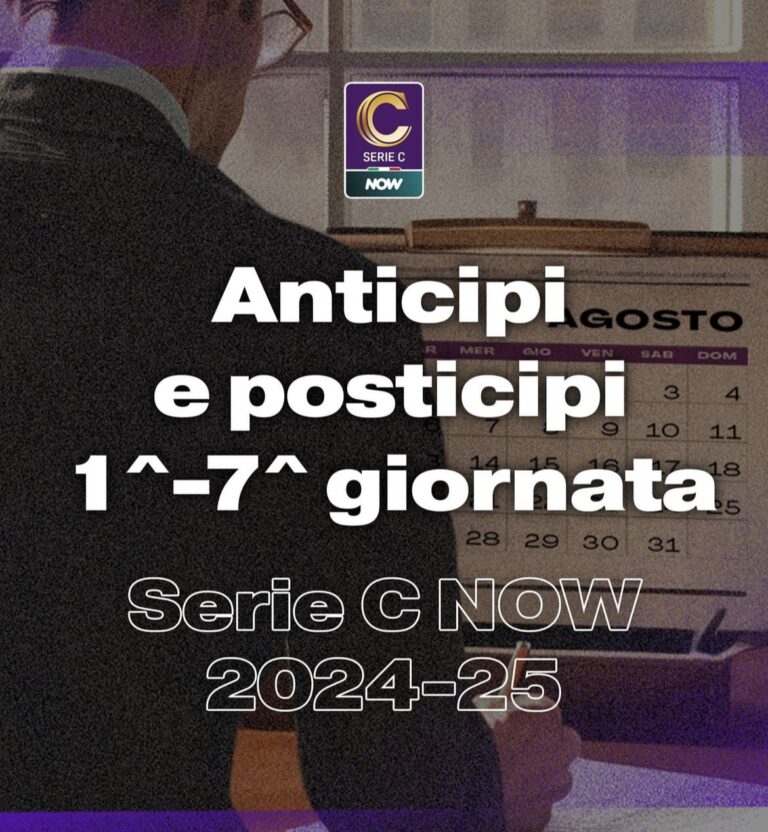 Serie C, anticipi e posticipi dalla 1^ alla 7^ giornata