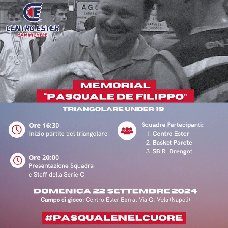 Centro Ester San Michele, la stagione del basket comincia con il memorial De Filippo