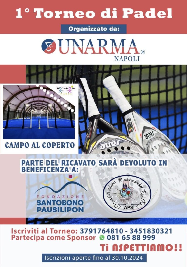 Unarma Asc Napoli organizza il primo torneo di Padel