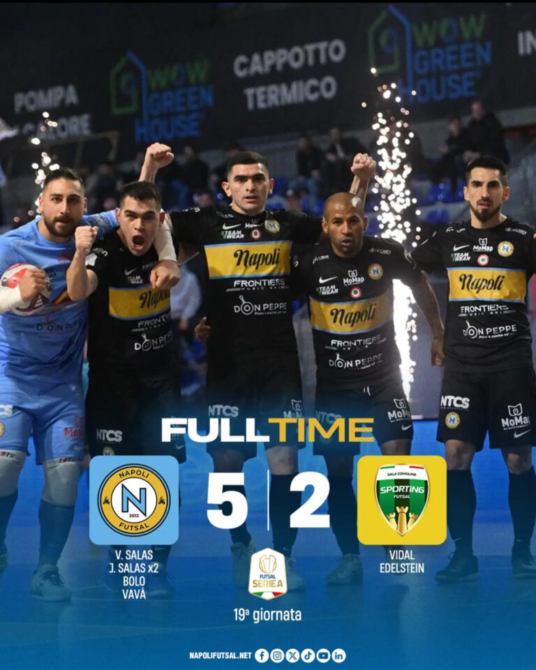 Napoli Futsal continua a brillare: battuto lo Sporting Sala Consilina 5-2